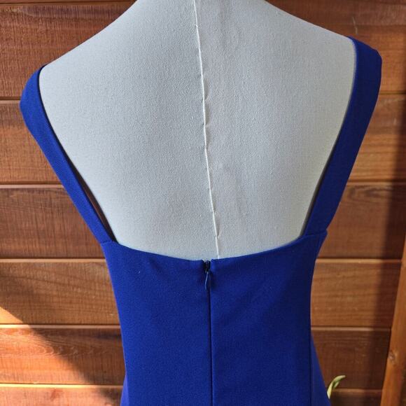 Ursula of Switzerland VTG 90s Blue Embroidered Dress 16 Gown Prom Regency USA - Picture 5 of 12
